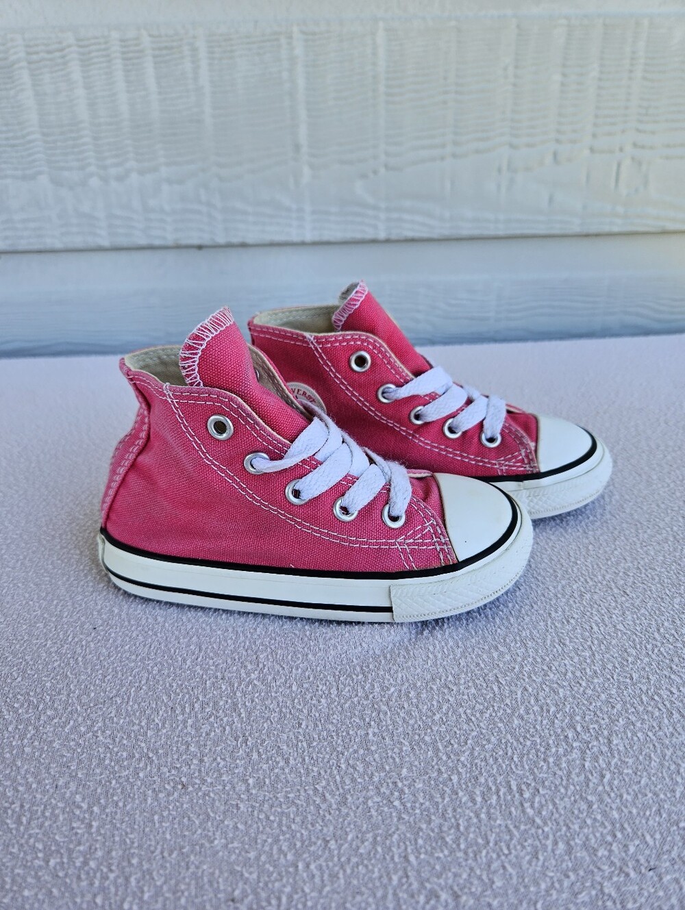 Converse CTAS High Top TD Pink Sneaker Toddler SZ 7 Canvas Tie Skate